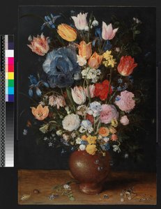 Vase en Grès avec Fleurs, c.1607-8